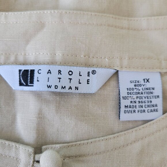 Carole Little Woman Linen Tunic (Size 1X) - Picture 5 of 6